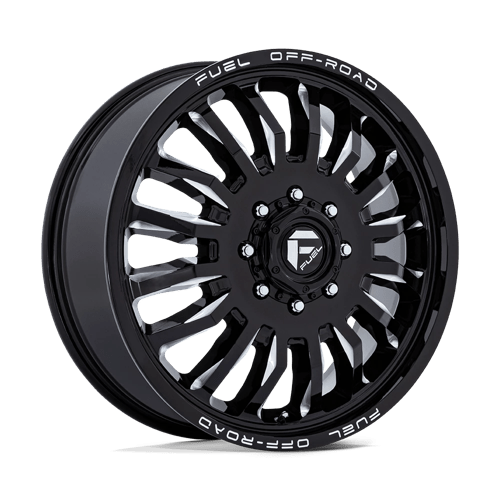 Fuel 1PC | D868 ARC DUALLY | 22.0x8.25 | 8X165.1 | -265 | GLOSS BLACK MILLED