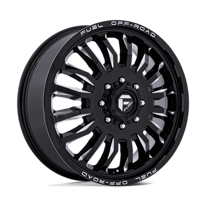 Fuel 1PC | D868 ARC DUALLY | 20.0x8.25 | 8X210 | -246 | GLOSS BLACK MILLED