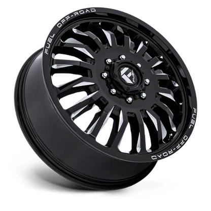 Fuel 1PC | D868 ARC DUALLY | 20.0x8.25 | 8X165.1 | -240 | GLOSS BLACK MILLED