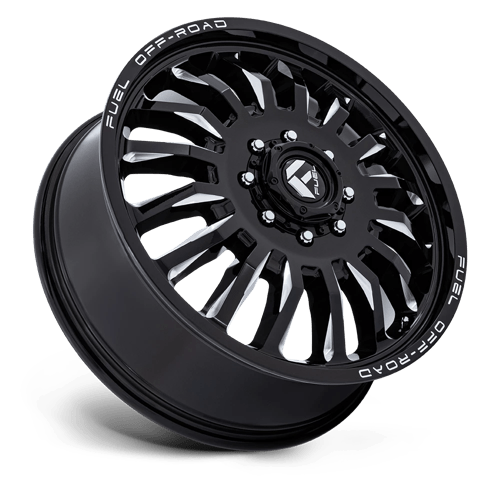 Fuel 1PC | D868 ARC DUALLY | 22.0x8.25 | 8X165.1 | -240 | GLOSS BLACK MILLED
