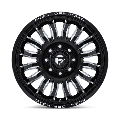 Fuel 1PC | D868 ARC DUALLY | 20.0x8.25 | 8X200 | 104 | GLOSS BLACK MILLED