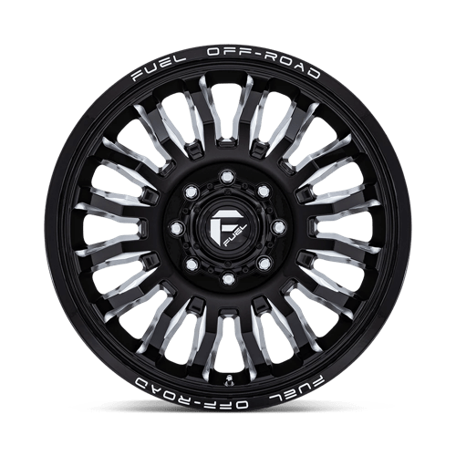 Fuel 1PC | D868 ARC DUALLY | 20.0x8.25 | 8X165.1 | -246 | GLOSS BLACK MILLED