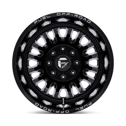 Fuel 1PC | D868 ARC DUALLY | 22.0x8.25 | 8X165.1 | -201 | GLOSS BLACK MILLED