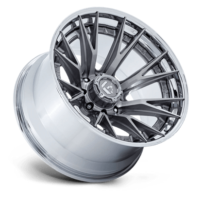 Fuel 1PC | FC402 CATALYST | 22.0x10.00 | 8X170 | -18 | PLATINUM W/ CHROME LIP