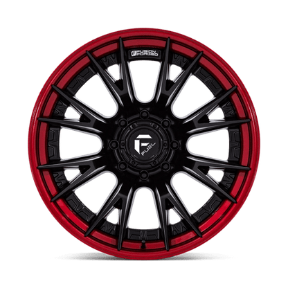 Fuel 1PC | FC402 CATALYST | 20.0x10.00 | 8X180 | -18 | MATTE BLACK W/ CANDY RED LIP