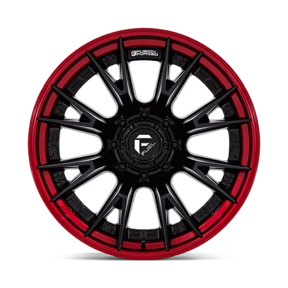 Fuel 1PC | FC402 CATALYST | 20.0x9.00 | 8X170 | 1 | MATTE BLACK W/ CANDY RED LIP
