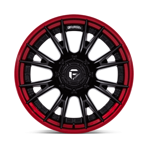 Fuel 1PC | FC402 CATALYST | 22.0x12.00 | 8X180 | -44 | MATTE BLACK W/ CANDY RED LIP