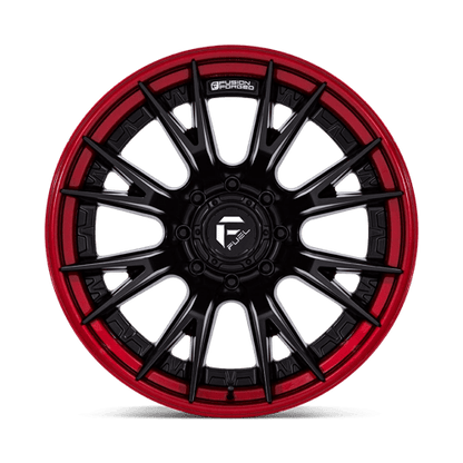 Fuel 1PC | FC402 CATALYST | 22.0x12.00 | 8X180 | -44 | MATTE BLACK W/ CANDY RED LIP