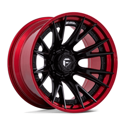 Fuel 1PC | FC402 CATALYST | 24.0x12.00 | 8X180 | -44 | MATTE BLACK W/ CANDY RED LIP