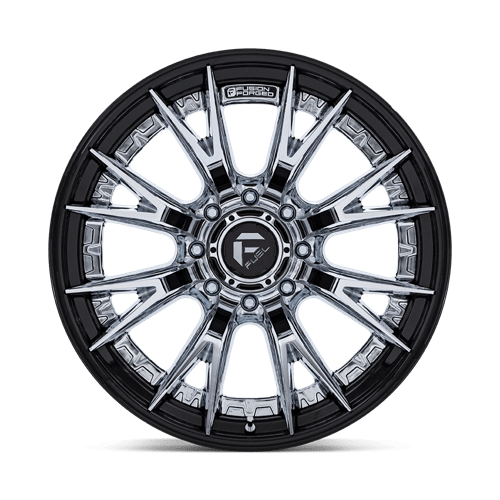 Fuel 1PC | FC402 CATALYST | 20.0x10.00 | 8X165.1 | -18 | CHROME W/ GLOSS BLACK LIP