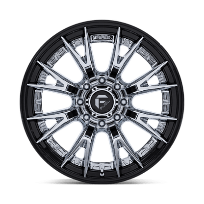 Fuel 1PC | FC402 CATALYST | 20.0x9.00 | 8X180 | 1 | CHROME W/ GLOSS BLACK LIP
