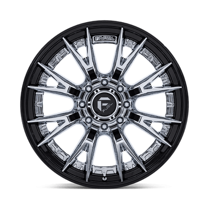 Fuel 1PC | FC402 CATALYST | 22.0x12.00 | 8X170 | -44 | CHROME W/ GLOSS BLACK LIP