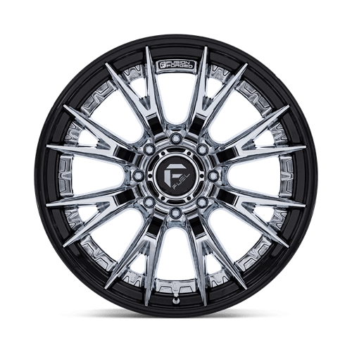 Fuel 1PC | FC402 CATALYST | 22.0x12.00 | 8X180 | -44 | CHROME W/ GLOSS BLACK LIP