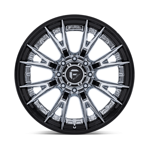 Fuel 1PC | FC402 CATALYST | 22.0x10.00 | 8X165.1 | -18 | CHROME W/ GLOSS BLACK LIP