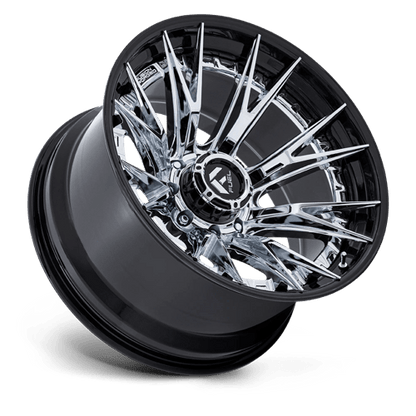 Fuel 1PC | FC402 CATALYST | 24.0x12.00 | 8X170 | -44 | CHROME W/ GLOSS BLACK LIP