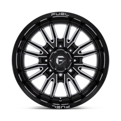 Fuel 1PC | D761 CLASH | 20.0x10.00 | 8X165.1 | -18 | GLOSS BLACK MILLED