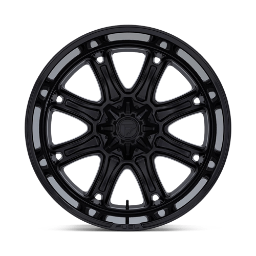 Fuel 1PC | DARKSTAR | 20.0x10.00 | 8X180 | -18 | MATTE BLACK W/ GLOSS BLACK LIP