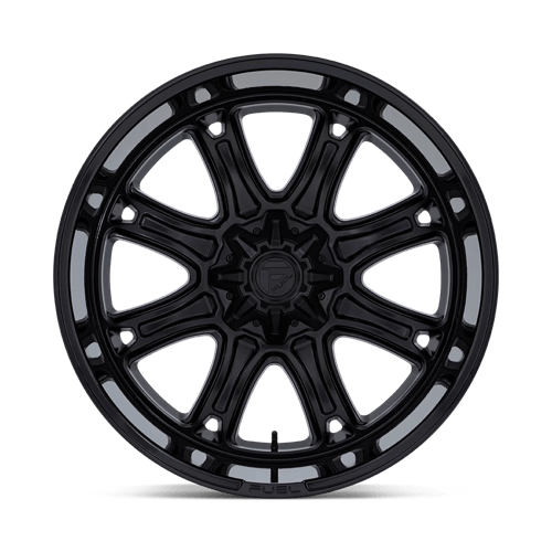 Fuel 1PC | DARKSTAR | 22.0x10.00 | 8X170 | 10 | MATTE BLACK W/ GLOSS BLACK LIP