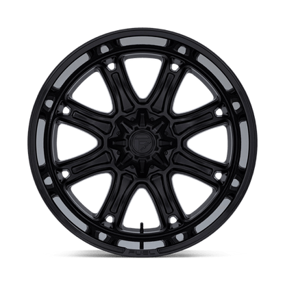 Fuel 1PC | DARKSTAR | 22.0x10.00 | 8X170 | 10 | MATTE BLACK W/ GLOSS BLACK LIP