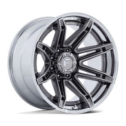 Fuel 1PC | FC401 BRAWL | 22.0x10.00 | 8X180 | -18 | PLATINUM W/ CHROME LIP