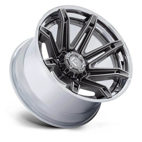 Fuel 1PC | FC401 BRAWL | 22.0x10.00 | 8X170 | -18 | PLATINUM W/ CHROME LIP