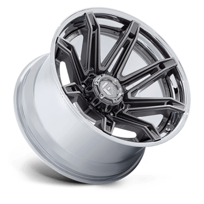 Fuel 1PC | FC401 BRAWL | 22.0x10.00 | 8X170 | -18 | PLATINUM W/ CHROME LIP