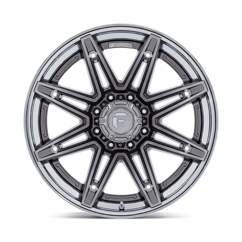 Fuel 1PC | FC401 BRAWL | 20.0x10.00 | 8X170 | -18 | PLATINUM W/ CHROME LIP