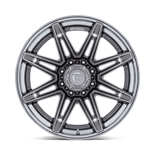 Fuel 1PC | FC401 BRAWL | 22.0x10.00 | 8X170 | -18 | PLATINUM W/ CHROME LIP