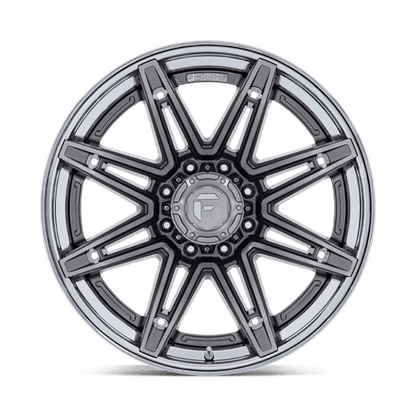 Fuel 1PC | FC401 BRAWL | 22.0x10.00 | 8X170 | -18 | PLATINUM W/ CHROME LIP