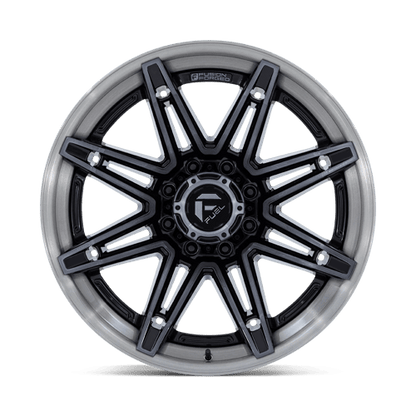 Fuel 1PC | FC401 BRAWL | 22.0x12.00 | 8X170 | -44 | GLOSS BLACK BRUSHED DARK TINT