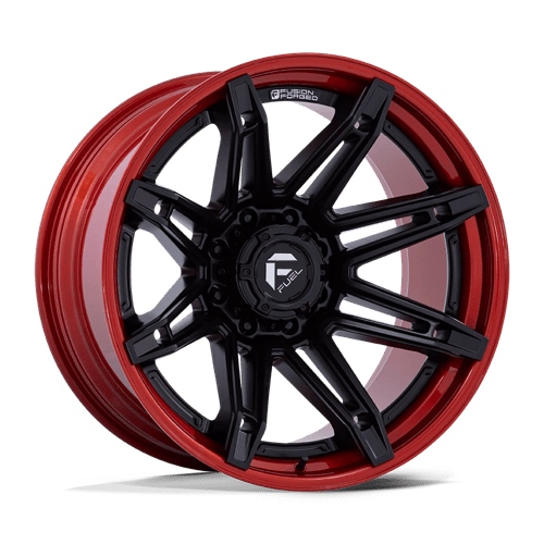 Fuel 1PC | FC401 BRAWL | 22.0x12.00 | 8X170 | -44 | MATTE BLACK W/ CANDY RED LIP