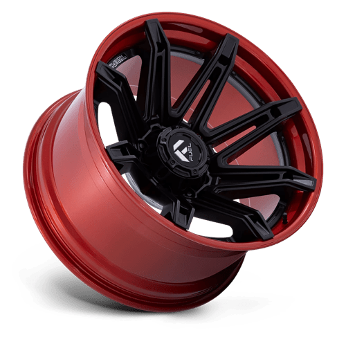 Fuel 1PC | FC401 BRAWL | 20.0x10.00 | 6X135 | -18 | MATTE BLACK W/ CANDY RED LIP