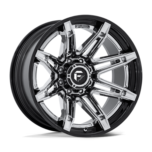 Fuel 1PC | FC401 BRAWL | 24.0x12.00 | 6X135 | -44 | CHROME W/ GLOSS BLACK LIP