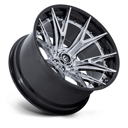 Fuel 1PC | FC402 CATALYST | 22.0x10.00 | 6X139.7 | -18 | CHROME W/ GLOSS BLACK LIP