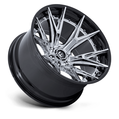 Fuel 1PC | FC402 CATALYST | 20.0x10.00 | 6X139.7 | -18 | CHROME W/ GLOSS BLACK LIP