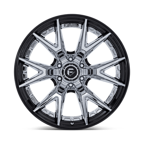 Fuel 1PC | FC402 CATALYST | 20.0x9.00 | 6X135 | 1 | CHROME W/ GLOSS BLACK LIP