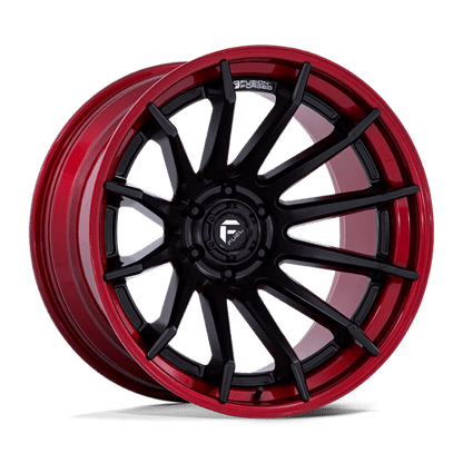 Fuel 1PC | FC403 BURN | 20.0x9.00 | 5X127 | 1 | MATTE BLACK W/ CANDY RED LIP