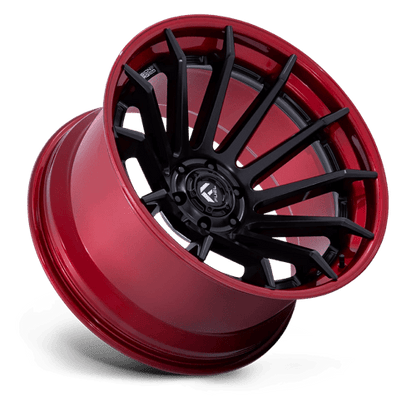 Fuel 1PC | FC403 BURN | 20.0x10.00 | 5X127 | -18 | MATTE BLACK W/ CANDY RED LIP