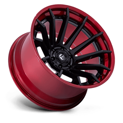 Fuel 1PC | FC403 BURN | 20.0x9.00 | 6X139.7 | 1 | MATTE BLACK W/ CANDY RED LIP