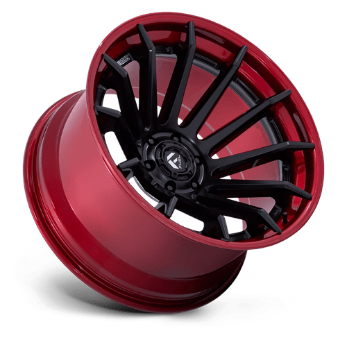 Fuel 1PC | FC403 BURN | 22.0x10.00 | 6X139.7 | -18 | MATTE BLACK W/ CANDY RED LIP
