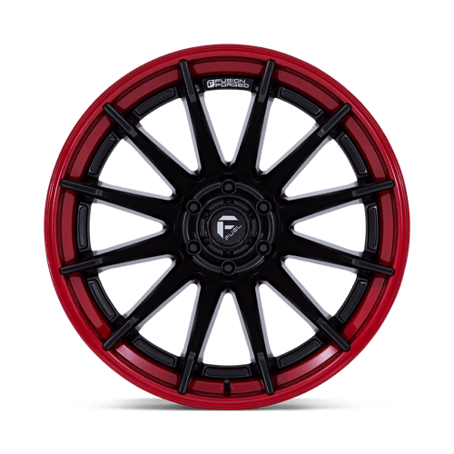 Fuel 1PC | FC403 BURN | 24.0x12.00 | 5X127 | -44 | MATTE BLACK W/ CANDY RED LIP