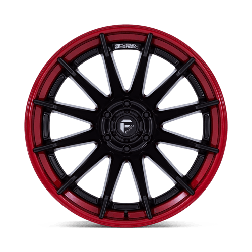 Fuel 1PC | FC403 BURN | 22.0x10.00 | 6X135 | -18 | MATTE BLACK W/ CANDY RED LIP
