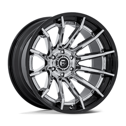 Fuel 1PC | FC403 BURN | 20.0x10.00 | 5X127 | -18 | CHROME W/ GLOSS BLACK LIP