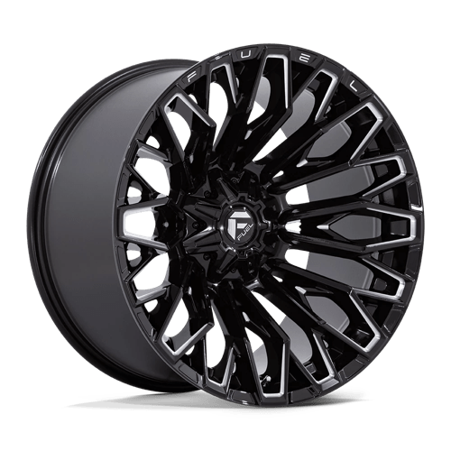 Fuel 1PC | FC865 STRIKE | 22.0x12.00 | 8X180 | -44 | GLOSS BLACK MILLED