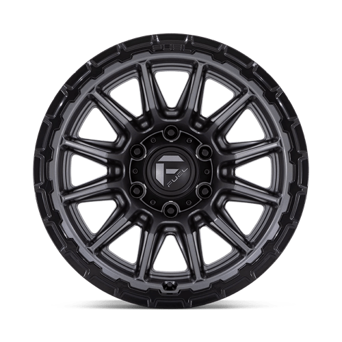 Fuel 1PC | FC866 PISTON | 17.0x9.00 | 5X127 | 1 | MATTE GUNMETAL GLOSS BLACK LIP