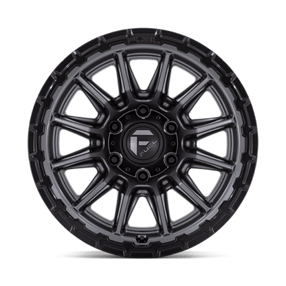 Fuel 1PC | FC866 PISTON | 17.0x9.00 | 5X127 | -12 | MATTE GUNMETAL GLOSS BLACK LIP
