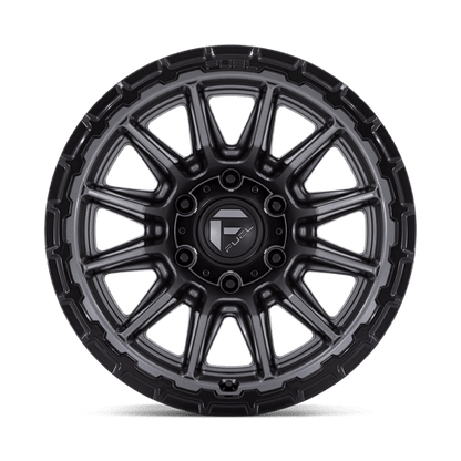 Fuel 1PC | FC866 PISTON | 17.0x9.00 | 6X135 | 1 | MATTE GUNMETAL GLOSS BLACK LIP