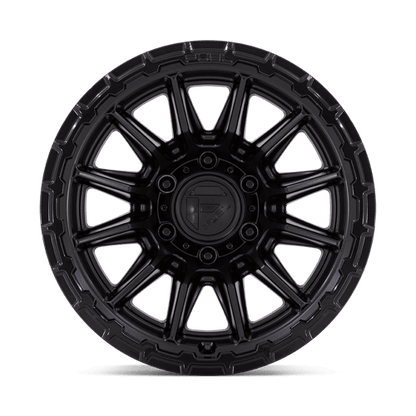 Fuel 1PC | FC866 PISTON | 22.0x10.00 | 6X135 | -18 | BLACKOUT W/ GLOSS BLACK LIP