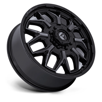 Fuel 1PC | D875 FLUX DUALLY | 20.0x8.25 | 8X170 | -201 | GLOSS BLACK BRUSH FC GRAY DDDT