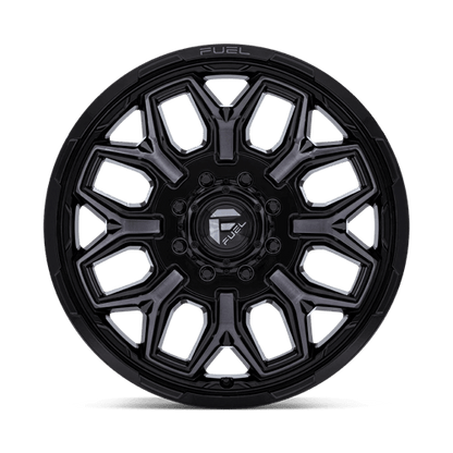 Fuel 1PC | D875 FLUX DUALLY | 20.0x8.25 | 8X200 | -227 | GLOSS BLACK BRUSH FC GRAY DDDT